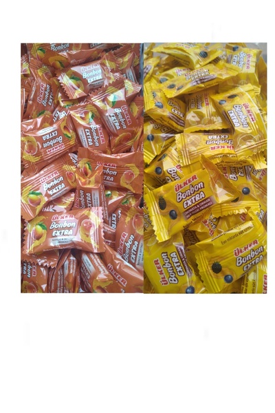 Ülker حلوى بونبون متنوعة إضافية 1 كجم. (مانجو وبرتقال، عصير ليمون وفواكه الغابة)