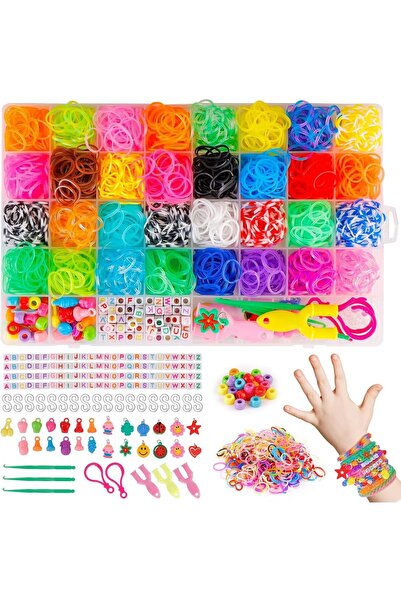 Mumoo bear مجموعة إعادة التعبئة - أكثر من 2500 شريط مطاطي ملون (32 لونًا) لأس...