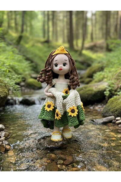 Glowdesigning Amigurumi Bebek El Örgüsü Elyaf Oyuncak Kız Çocuğu 37cm - Kolla...