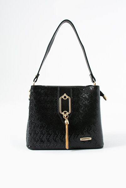 Sanmorris Glc Gold Detailed 3-Compartment Shoulder and Crossbody Bag