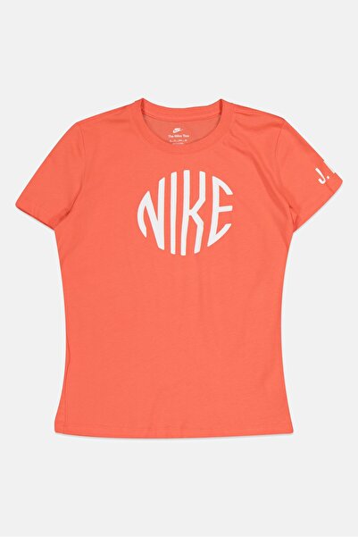 Nike Women Sportswear Fit Short Sleeve Outdoor T-Shirt, Dark Peach