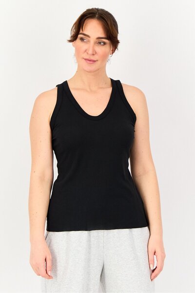 Nike Women Sportswear Fit Sleeveless Yoga Top, Black