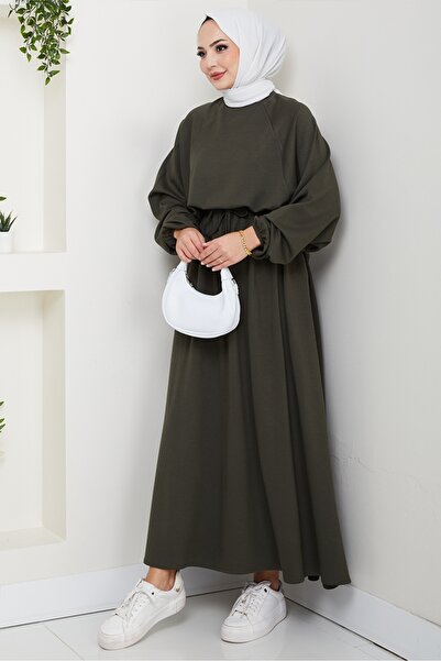 Bestenur Evsan Φούστα Τουνίκ Διπλό Σετ 1650 - Χακί