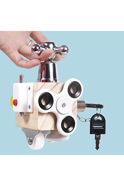 MACVI Wooden Educational Activity Cube by Macvi, interactive, sensory & motor skills, safe, 1+ yr