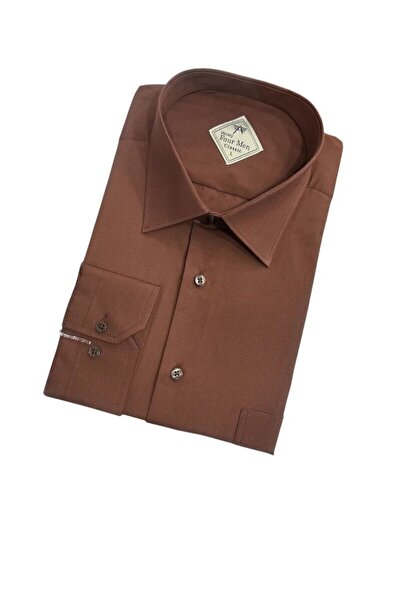 Store Klasik model düz uzun kollu erkek gömlek