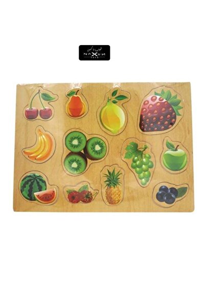 Generic Wooden Fruits Puzzle Board – Educational Learning Toy with Colorful Fruit Shapes for Kids