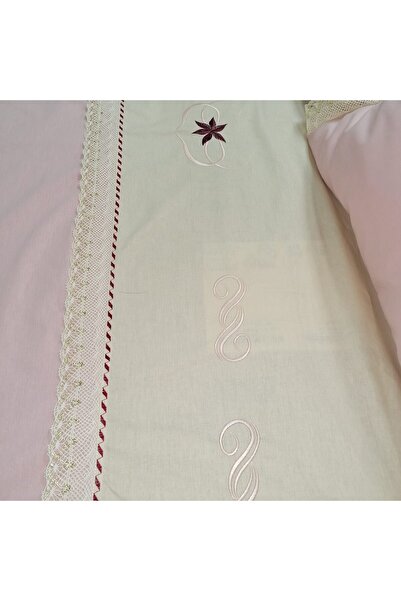 Casa Bucuriei Embroidered bed linen set 280x300 cm, Casa Bucuriei, Dulcis, 6 pcs, pink/cream
