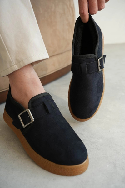 Butik Kb-kx1 kuback navy blue brown sole fur daily men's shoes