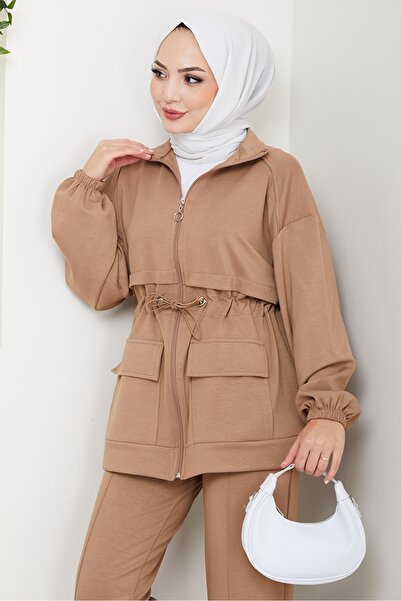 Bestenur Double Suit with Cap Pocket 1652 - Mink