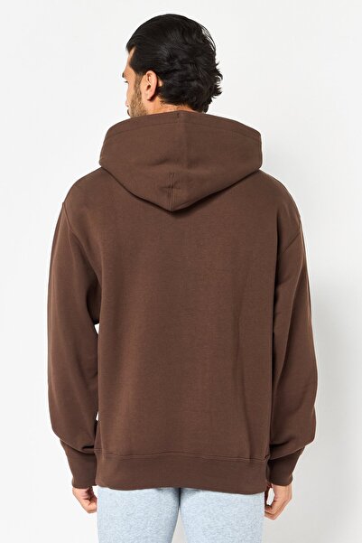 Nike Men Loose Fit Long Sleeve Outdoor Hoodie, Brown