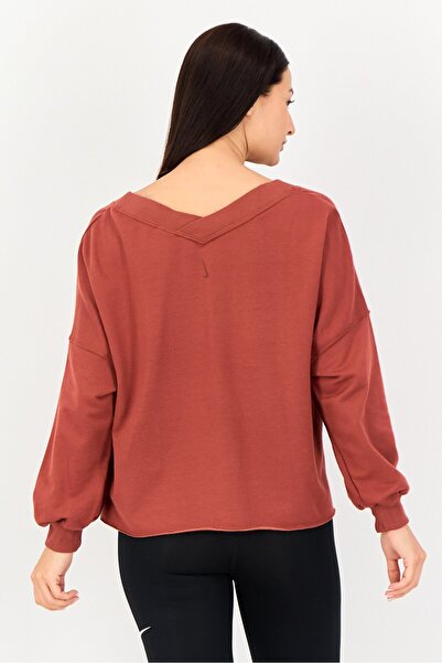 Nike Women Oversized Fit Long Sleeve Outdoor Sweatshirts, Brown