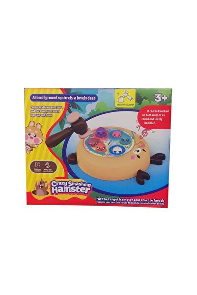 Generic لعبة سحق الهامستر المجنونة الكهربائية مع مطرقة دب كرتوني