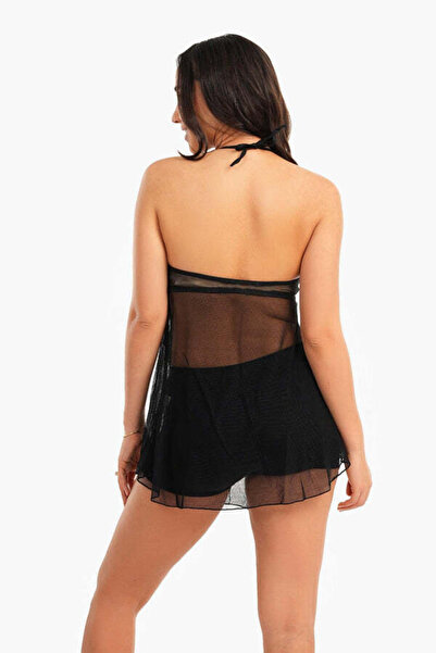 CARINA Sheer Lace-Trimmed Babydoll