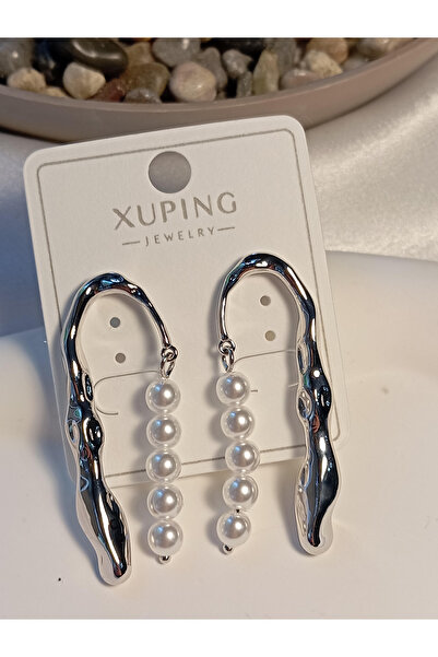 XUPING JEWELRY أقراط VIP من الفضة مع اللؤلؤ