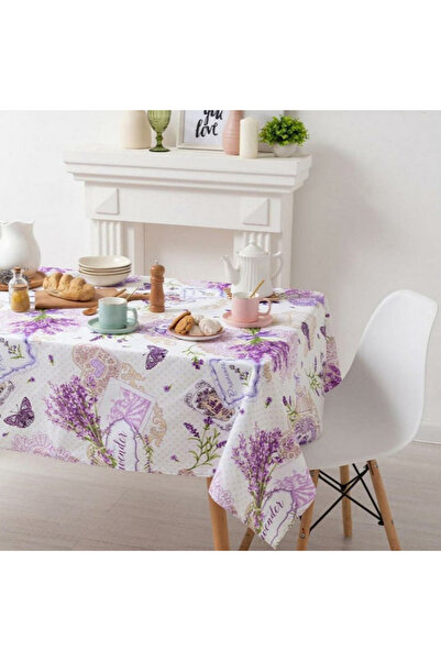 Five Store 100% cotton tablecloth, Lavender Flowers, 150 x 150 cm, Purple, 1 pc