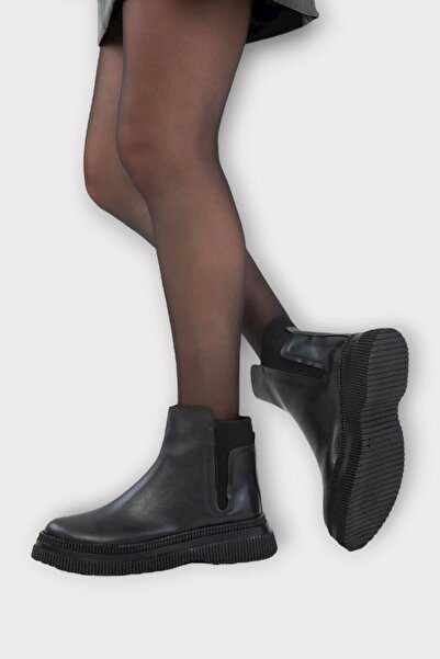 Liger Casual Women's Suede Boots with Elastic Sides Black - Black