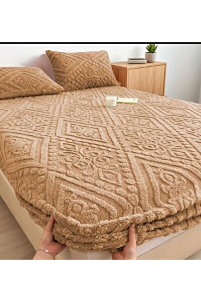 ÇEÇEN HOME Extra Soft and Comfortable Double Elastic Sheet Thick Plush Sheet (140 X 220 cm) Without Pillow!