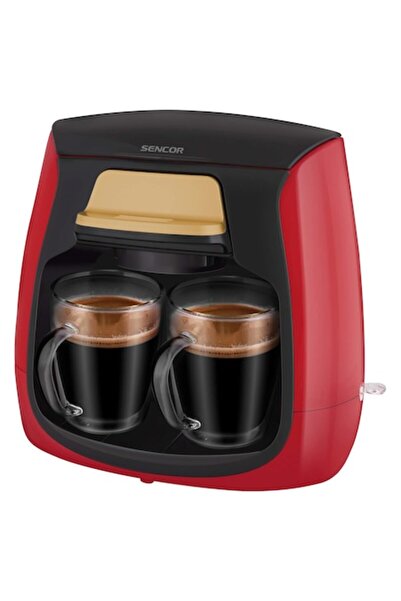 Sencor SCE2100BK Coffee Filter (Drip Coffee Maker), 500 W, 0.3 L, 2-cup, Red