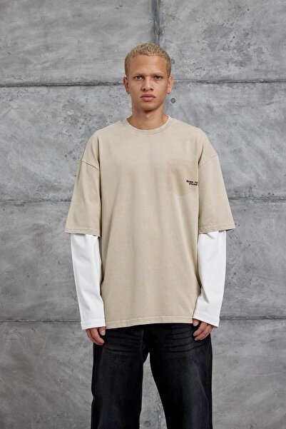 NOMARC Крем БОРН ТО СТАНД НАПИСАНИЙ ФРАГМЕНТ З РУКАВА СВІТШОТ