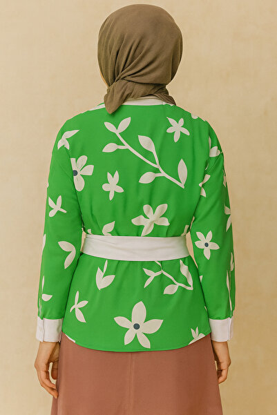 ŞIK VE MUTLU Belt Buckle Hijab Shirt