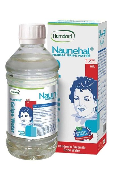 Hamdard ماء نونهال العشبي لعلاج المغص للرضع والأطفال - يُحسّن الهضم، ١٧٥ مل