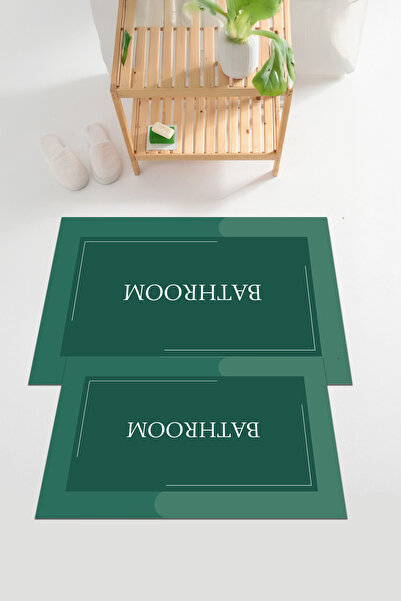 EVİMSEN Set de toaletă digital cu imprimeu pentru baie, lavabil și cu bază an...