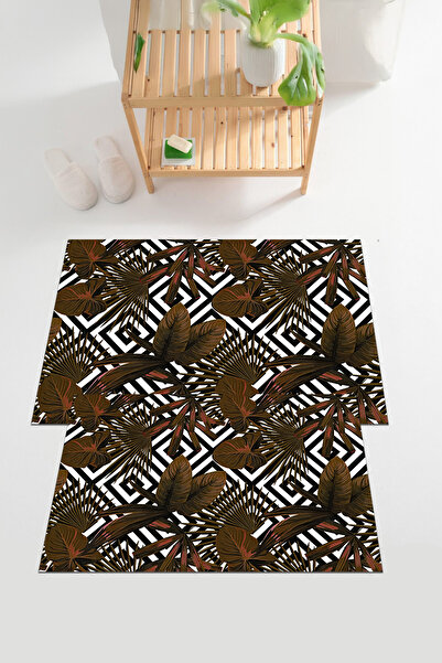 EVİMSEN Set de toaletă digitală cu imprimeu lavabil și anti-alunecare, cu mod...