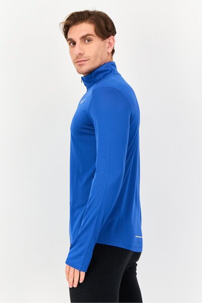 Nike Men Dri Fit Long Sleeve Running Sweatshirt, Blue