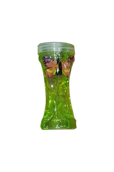 Generic Sparkling Galaxy Green Slime Stretchy Jelly with Clear Glue & Butterfly Mix-Ins