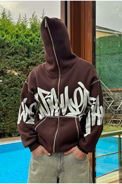 serline Premium Graphic Baskı Full Zip Hoodie