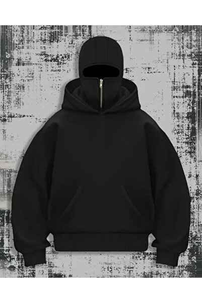 Touz Moda Φούτερ με κουκούλα Ninja με τσέπη καγκουρό