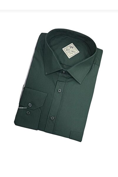 Store Klasik model düz uzun kollu erkek gömlek