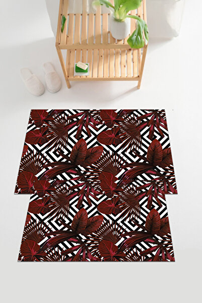 EVİMSEN Set de toaletă digitală cu imprimeu lavabil și anti-alunecare, cu mod...