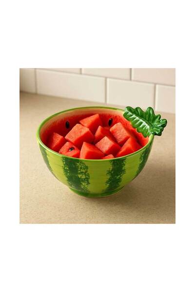 Housevetta Ceramic bowl, watermelon shape, 345 ml