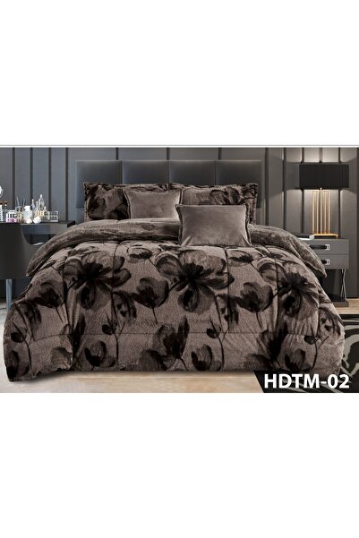 Moon Winter double bed set with velvet filling and double-sided fur, soft and warm fur, suitable for a bed measuring 200*200 cm