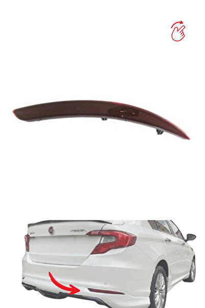 MEFAUTO Fiat Egea Sedan Kasa Compatible Right Bumper Reflector 51998149
