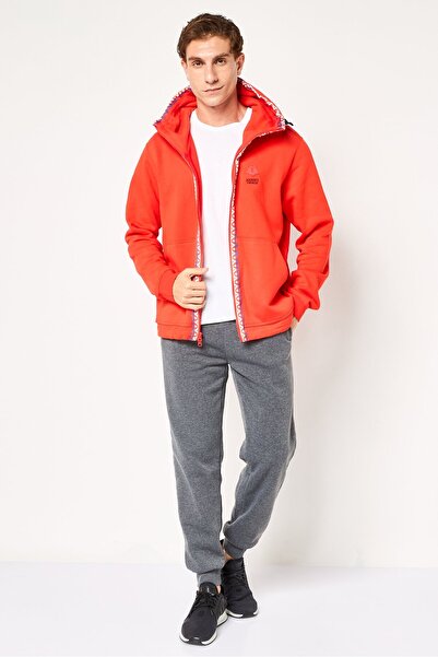 Nike Men Loose Fit Long Sleeve Basketball Full Zip Hoodie, Red