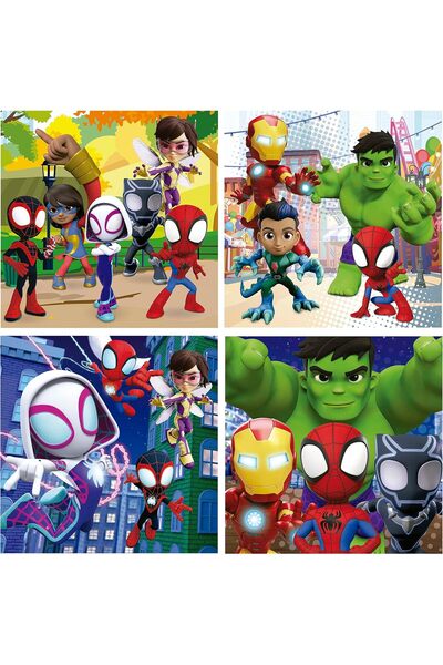 EDUCA Spidey Bag — Set of 4 Graduated Puzzles (6/9/12/16 pcs), Cardboard, Age 3+