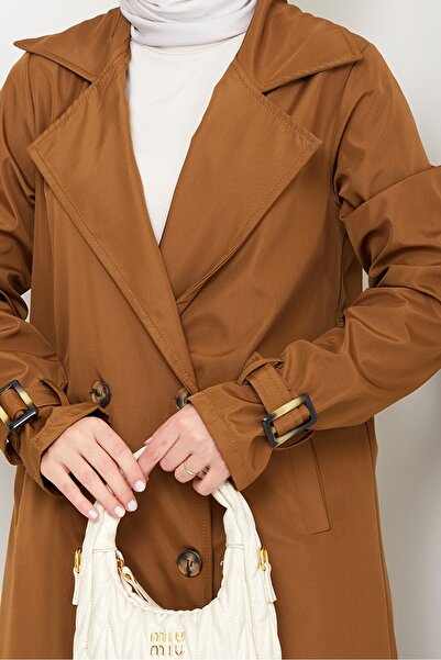 Bestenur Tam Boy Su Geçirmez Trenç 1596 - Taba