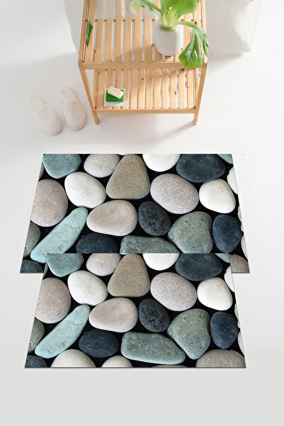 EVİMSEN Set de toaletă digital cu imprimeu lavabil și anti-alunecare cu model...