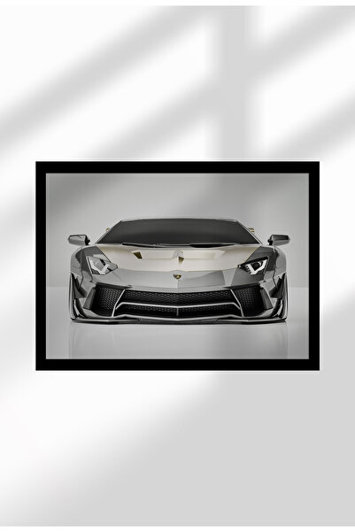 21mxm Poster pânză neînrămat cu supermașină și accente aurii - Imprimeu digit...