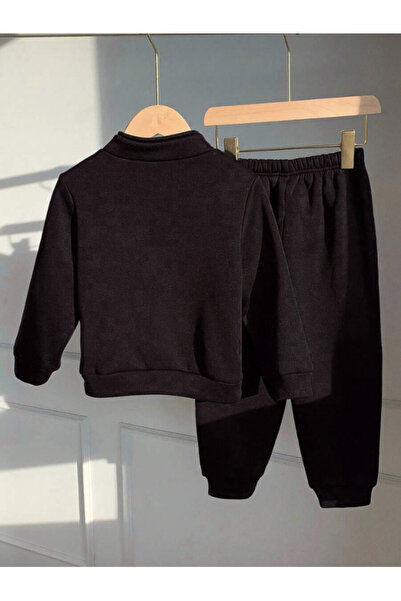 MOONBULL Children's Mock Neck Half Zipper Fleece Set