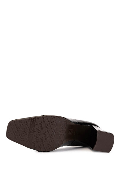 Tamer Tanca Women's Genuine Leather Brown Patent Leather Heeled Shoes