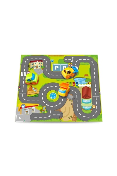 OEM Covor de joaca cu 3 masinute Kiddy Go Street Carpet