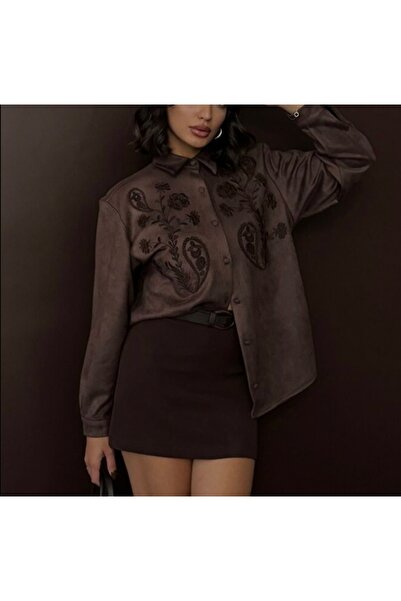 Pelin Jeans ΚΑΜΠΑΝΙΑΤΙΚΟ ΠΟΥΚΑΜΙΣΟ ΜΕ ΚΕΝΤΗΜΕΝΟ ΣΧΕΔΙΟ