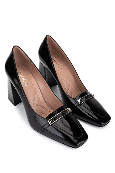 Tamer Tanca Women's Genuine Leather Black Patent Leather High Heels