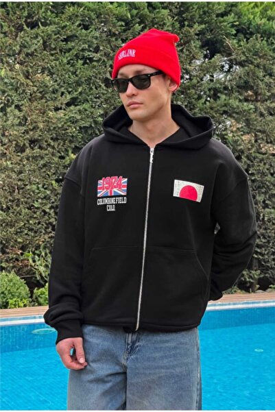 serline بريميوم وار مطبوع قصة فضفاضة زيب