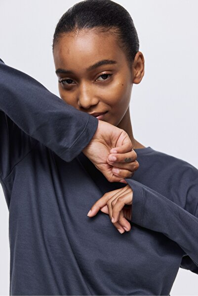 H&M Pamuklu Uzun Kollu Üst