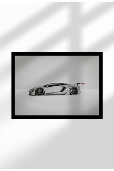 21mxm Poster pânză neînrămat cu supermașină și accente aurii - Imprimeu digit...