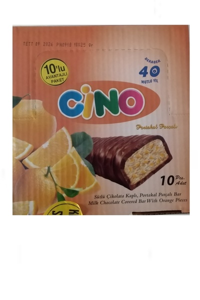 Cino Bar Çikolata Portakallı 10*25 gr